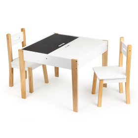 Table enfant en bois avec chaises Naturel, EcoToys