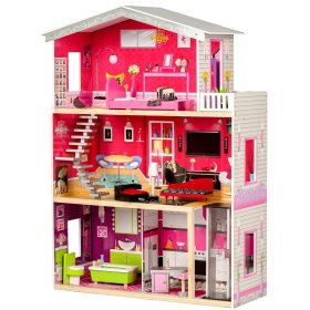 Maison de poupée en bois avec ascenseur Kayla