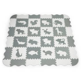 Coussin en mousse - puzzle gris-blanc, EcoToys