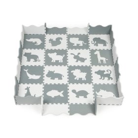 Coussin en mousse - puzzle gris-blanc, EcoToys