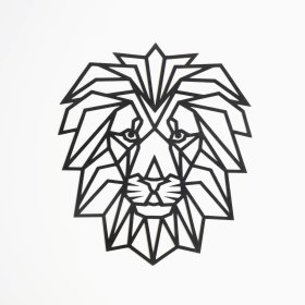 Tableau géométrique en bois - Lion - différentes couleurs, Elka Design