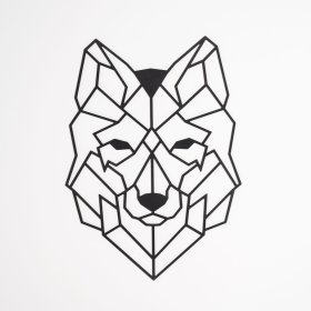 Tableau géométrique en bois - Loup - différentes couleurs, Elka Design