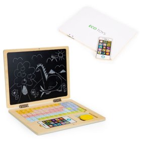 Carnet magnétique en bois blanc, EcoToys