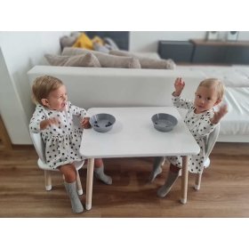 Table enfant avec chaises - Petites oreilles - blanche
