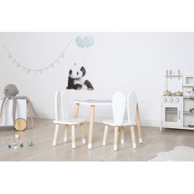 Table enfant avec chaises - Petites oreilles - blanche, Ourbaby