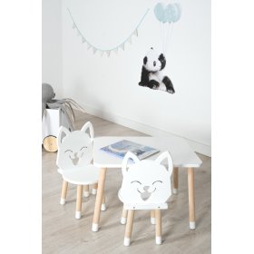 Table enfant avec chaises - Reinard - blanc, Ourbaby