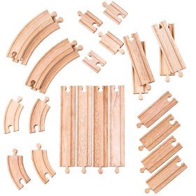 Bigjigs Rail Rails en bois set de 24 pièces