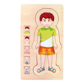 Small Foot Jouets en bois Puzzle Anatomie Tim