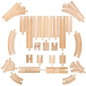 Bigjigs Rail Rails en bois set de 25 pièces