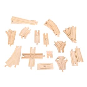 Bigjigs Rail Rails en bois set de 25 pièces, Bigjigs Rail