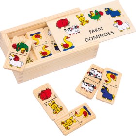 Small Foot Jeux en bois Domino ferme plus petit, Small foot by Legler