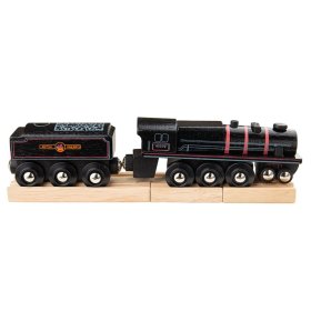 Bigjigs Rail Réplique en bois de la locomotive à moteur Black 5, Bigjigs Rail