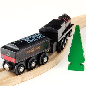 Bigjigs Rail Réplique en bois de la locomotive à moteur Black 5, Bigjigs Rail