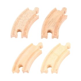 Bigjigs Rail Rail circulaire court 10 cm 4 pcs, Bigjigs Rail