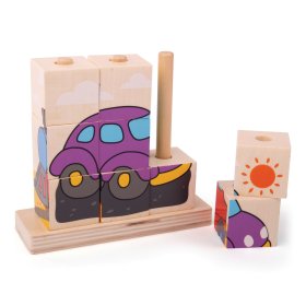 Bigjigs Baby Snap-on bloque les moyens de transport, Bigjigs Toys