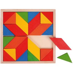 Bigjigs Toys Mosaïque colorée en bois, Bigjigs Toys