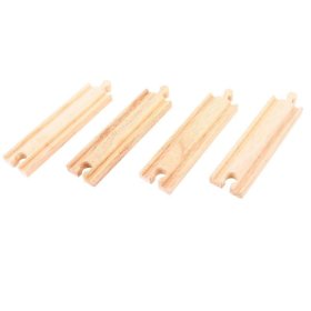 Bigjigs Rail Rails droits moyens 16 cm 4 pcs, Bigjigs Rail