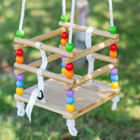 Bigjigs Toys Balançoire à Perles en Bois, Bigjigs Toys