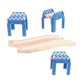 Bigjigs Rail Jeu de rails en bois construction de pont