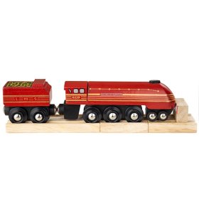 Bigjigs Rail réplique locomotive Duchess of Hamilton + 3 rails, Bigjigs Rail