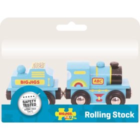 Machine Bigjigs Rail Blue avec annexe + 2 rails, Bigjigs Rail