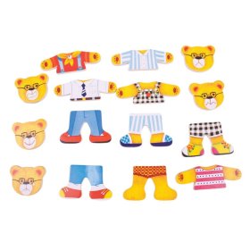 Bigjigs Toys Puzzle d'habillage de famille d'ours, Bigjigs Toys