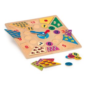 Puzzle éducatif Small Foot Insertion heures d'apprentissage, Small foot by Legler