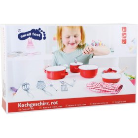 Small Foot Vaisselle enfant en métal rouge, Small foot by Legler