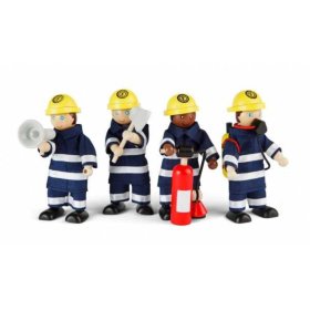 Tidlo Figurines en bois de pompiers