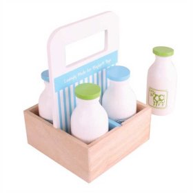 Bigjigs Toys Lait en bois dans une boîte portable