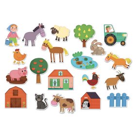 Vilac Aimants de ferme en bois 20 pcs