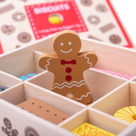 Bigjigs Toys Box avec biscuits en bois, Bigjigs Toys