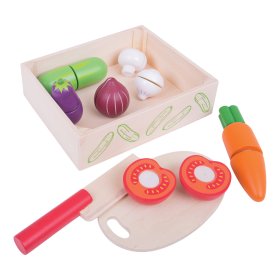 Bigjigs Toys Hacher des légumes dans une boîte