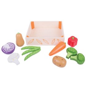Boîte à jouets Bigjigs avec légumes, Bigjigs Toys
