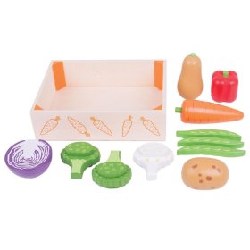 Boîte à jouets Bigjigs avec légumes