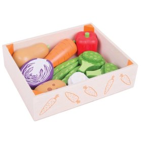 Boîte à jouets Bigjigs avec légumes, Bigjigs Toys