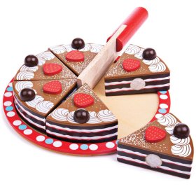 Bigjigs Toys Trancher le gâteau au chocolat, Bigjigs Toys