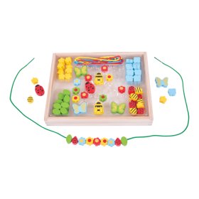 Bigjigs Toys String perles Prairie, Bigjigs Toys