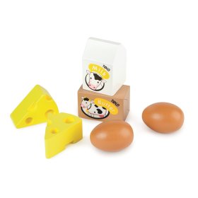 Tidlo Caisse en bois avec produits laitiers et œufs, Tidlo