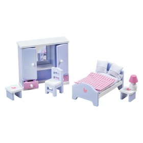 Tidlo Mobilier de chambre en bois violet-bleu clair