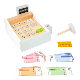 Small Foot Caisse enregistreuse en bois blanc, Small foot by Legler