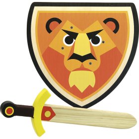 Vilac Bouclier et épée en bois Lion