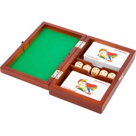 Small Foot Jouer aux dés et aux cartes dans une boîte en bois, small foot