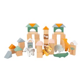 Small Foot Safari blocs de construction en bois 50 pcs