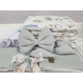 Lit en osier blanc avec équipement pour bébé - Hérisson, Ourbaby®