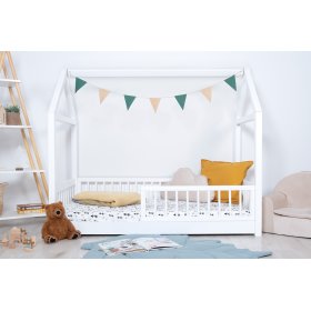 Lit maison Montessori Elis blanc, Ourbaby