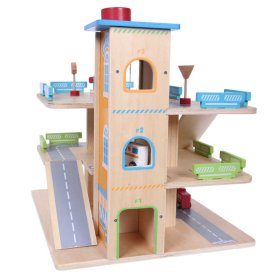 Garage en bois avec voitures et ascenseur, MULTISTORE