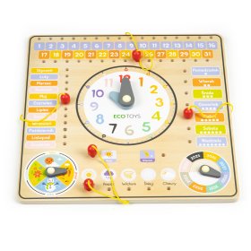 Tableau pédagogique en bois - calendrier