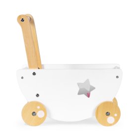 Poussette en bois pour poupées + marcheur 2 en 1, EcoToys