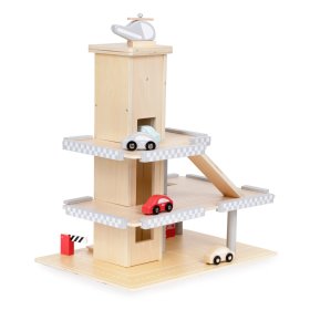 Garage en bois avec ascenseur, EcoToys